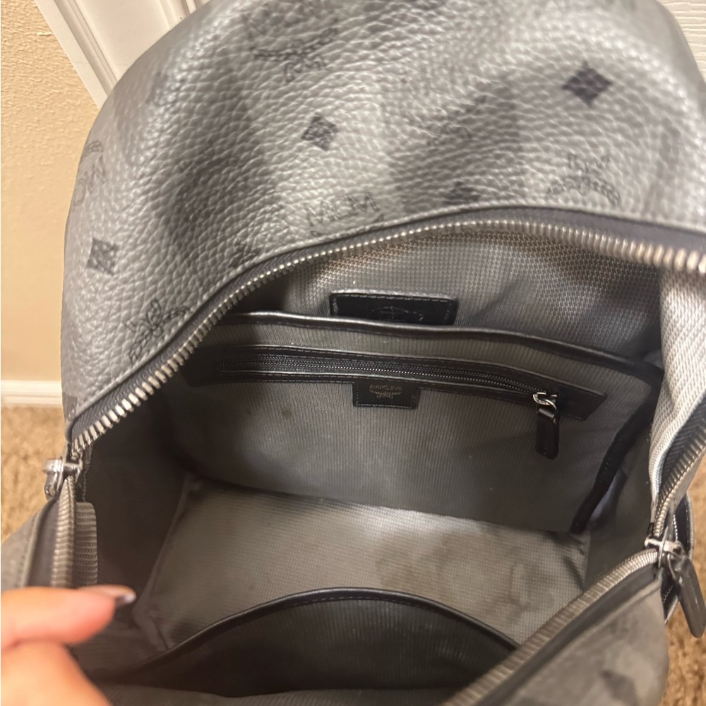 Mcm Charcoal Backpack - Authentic - image 4